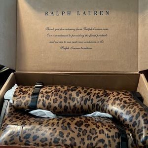 Ralph Lauren Leopard Print Rainboots Sz.8